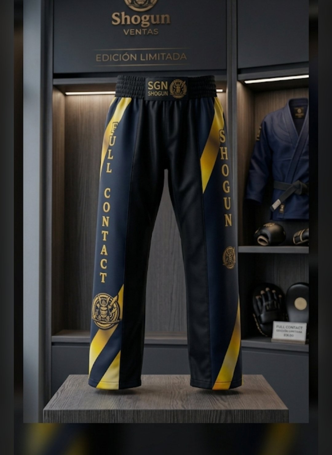 PANTALON FULL CONTACT ORIGINAL RASO CINTURA ELASTIZADO EDICION LIMITADA SHOGUN